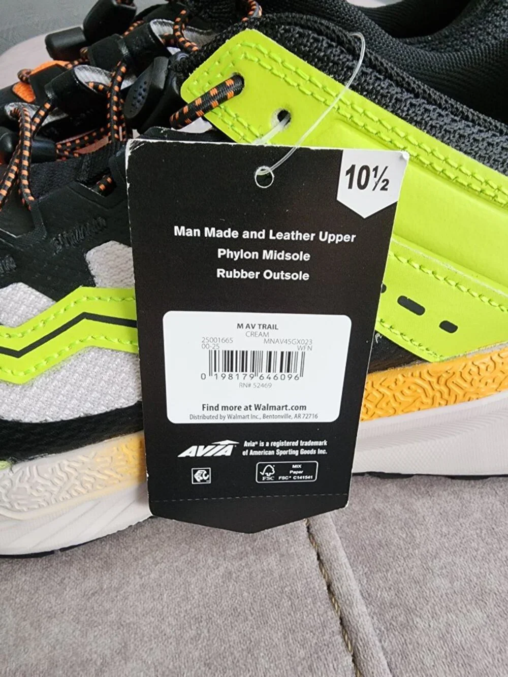 NWT Avia Men's Kessler Trail Sneakers Size 10.5 - Picture 9 of 9